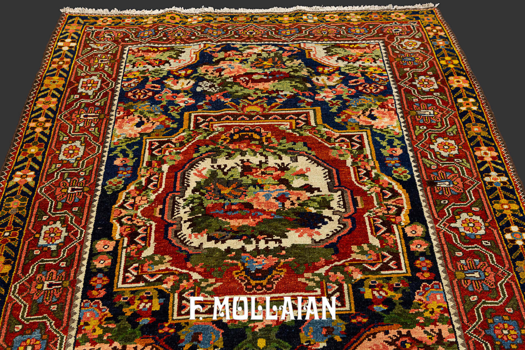 Antique Persian Bakhtiari Very Long Runner Carpet n°:38083474